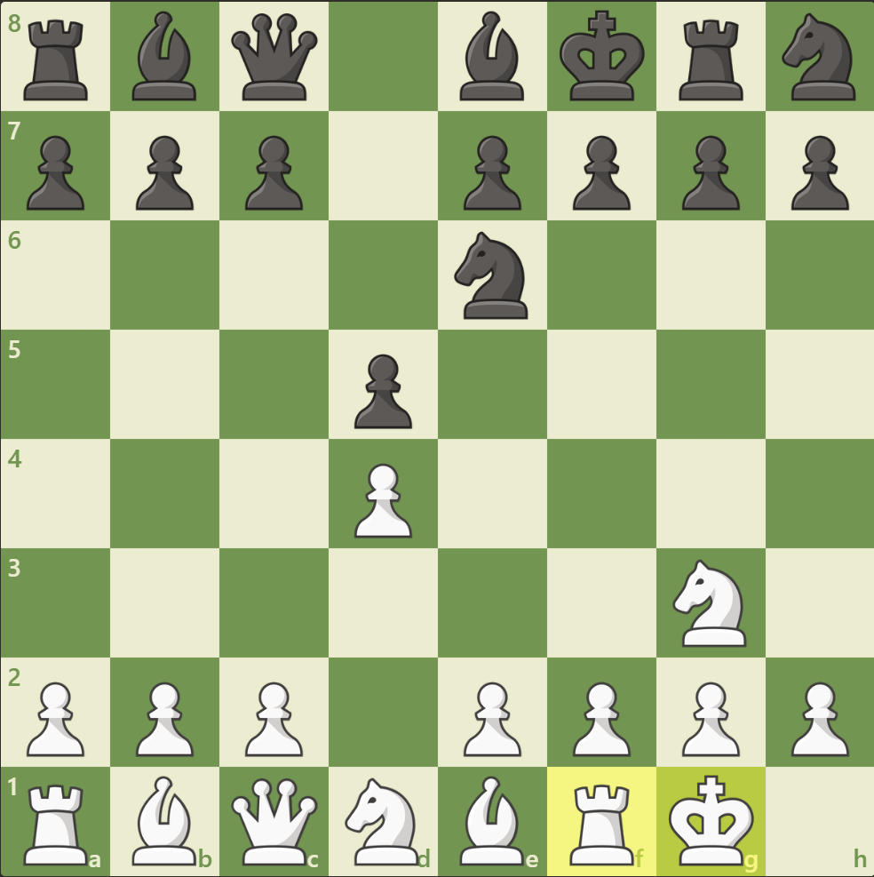 Chess960 castling example
