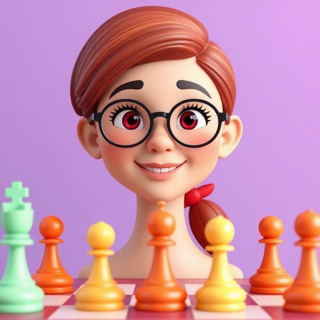 Parent and child playing chess